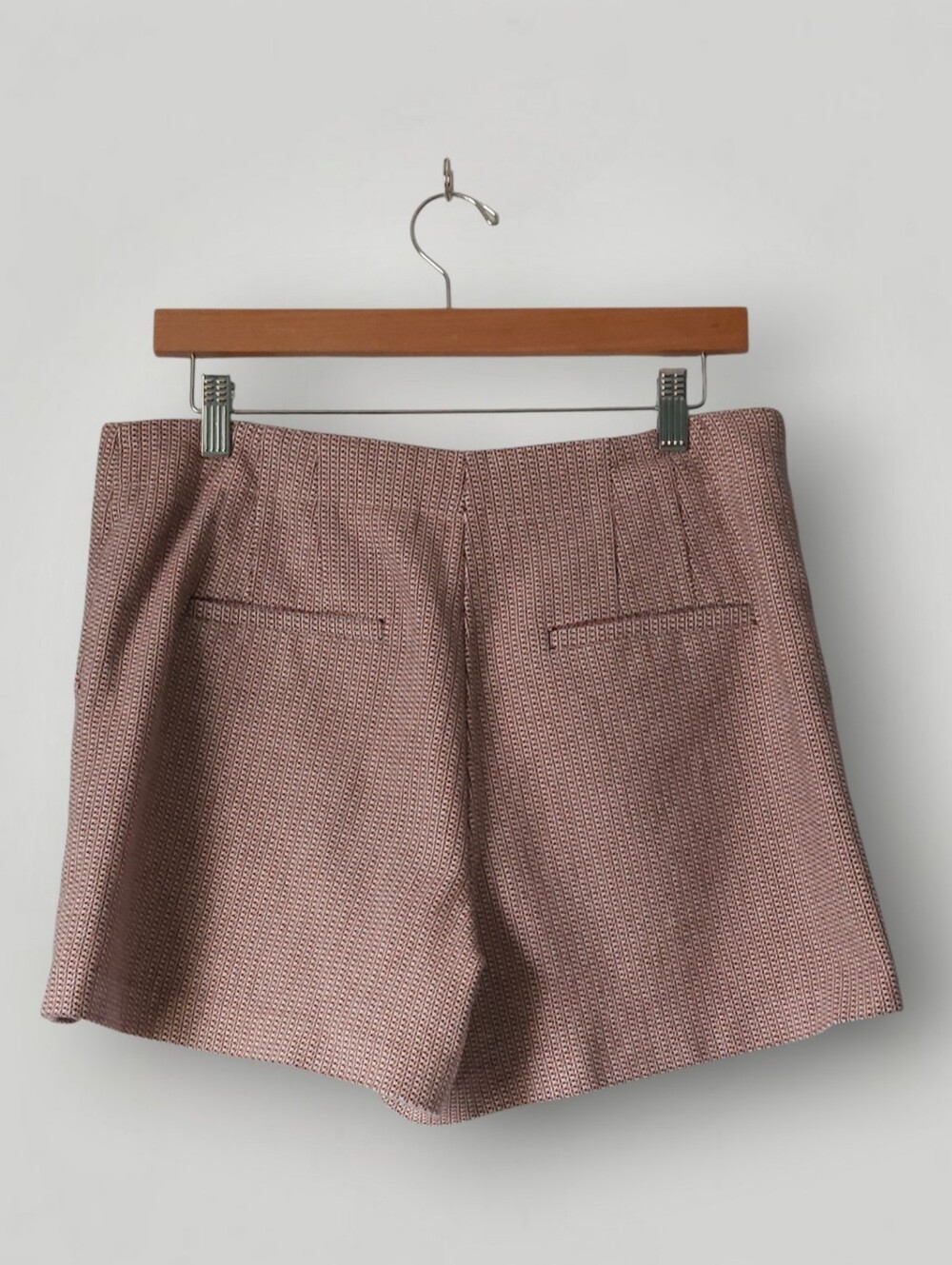 LOFT Womens 8 Tweed Trouser Shorts Coral Gray Lined Tailored Dress Shorts Career - Picture 3 of 9